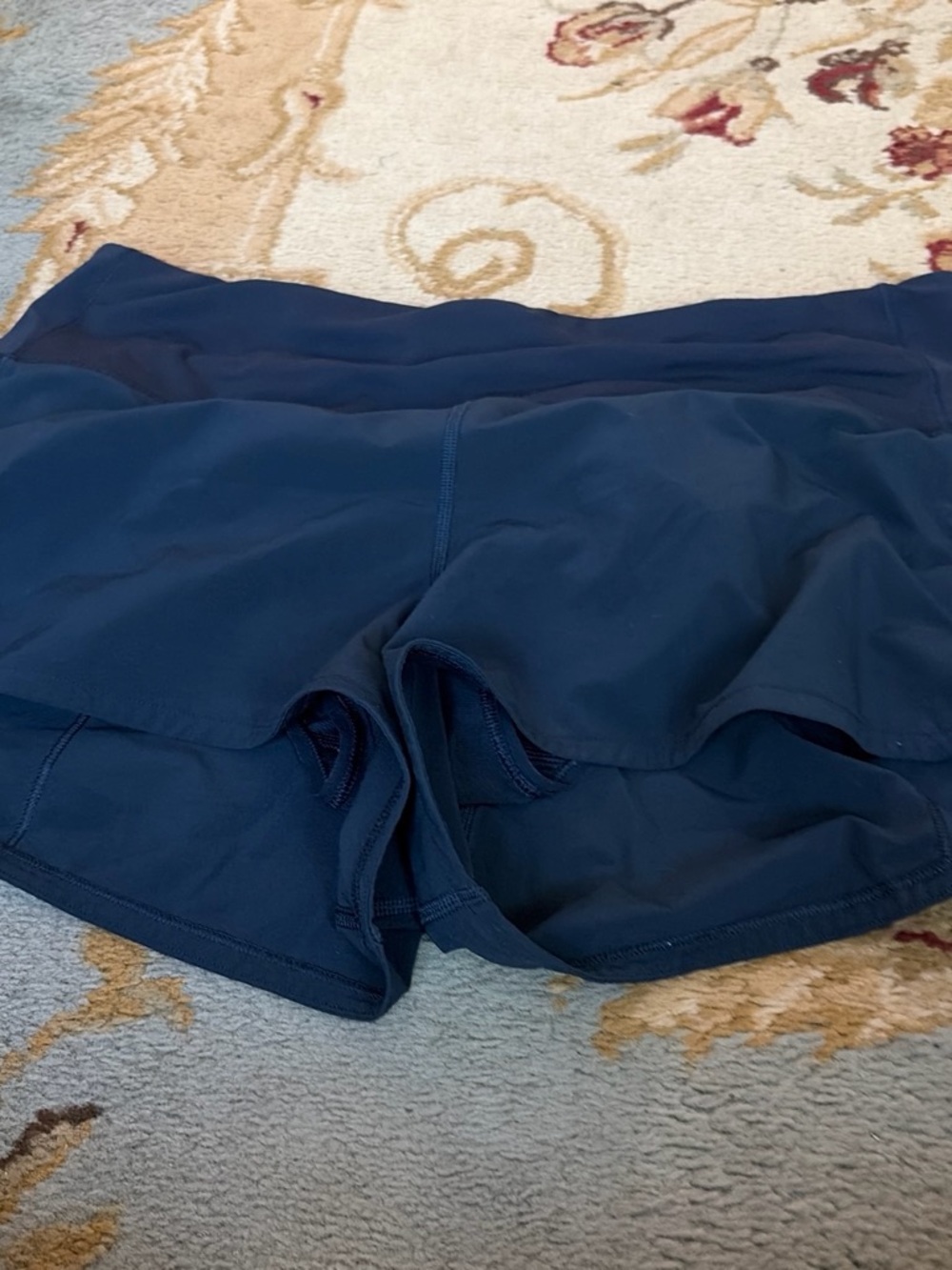 lululemon athletica Navy Athletic Shorts with Inner Liner